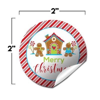 AmandaCreation Gingerbread House Envelope Seals 40pc. Image 1