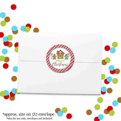 AmandaCreation Gingerbread House Envelope Seals 40pc. Image 3
