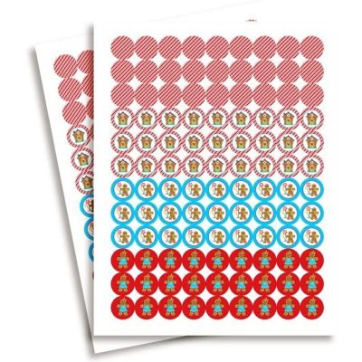 AmandaCreation Gingerbread Kiss Stickers 324pc. Image 2
