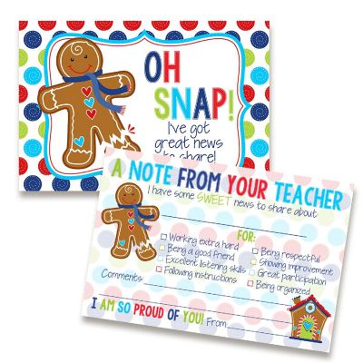 AmandaCreation Gingerbread Teacher Mail for Students 30pc. Image 1