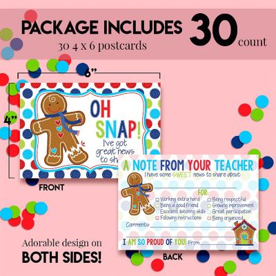AmandaCreation Gingerbread Teacher Mail for Students 30pc. Image 2