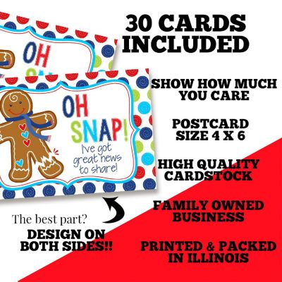AmandaCreation Gingerbread Teacher Mail for Students 30pc. Image 3