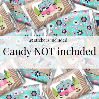 AmandaCreation Glamping Mini Candybar Wrappers 45pc. Image 2