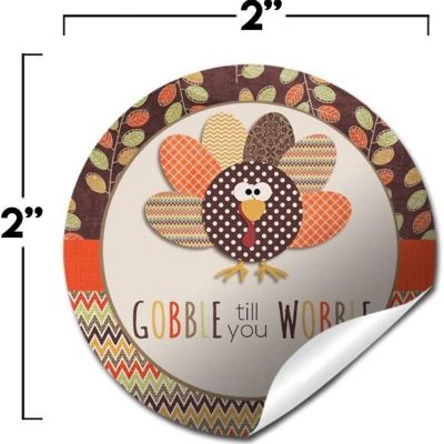 AmandaCreation Gobble Til You Wobble Envelope Seals 40pc. Image 1