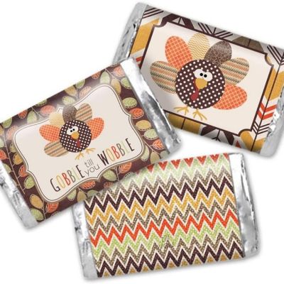 AmandaCreation Gobble Til You Wobble Mini Candybar Wrappers 45pc. Image 1