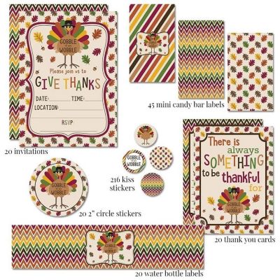 AmandaCreation Gobble Til You Wobble Party Bundle 381pc.. Image 1