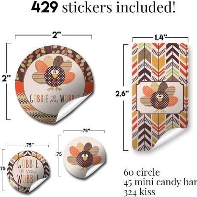 AmandaCreation Gobble Till You Wobble Sticker Bundle 429pc. Image 1
