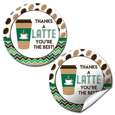 AmandaCreation Green &amp; Brown Latte Envelope Seals 40pc. Image 1