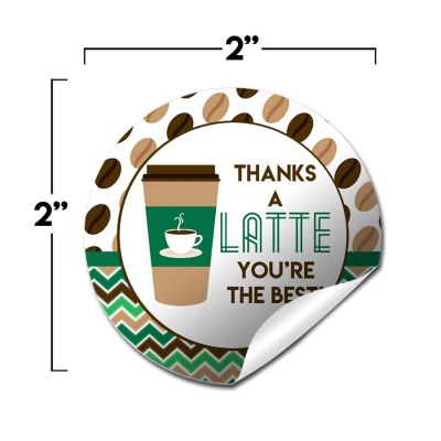 AmandaCreation Green &amp; Brown Latte Envelope Seals 40pc. Image 2