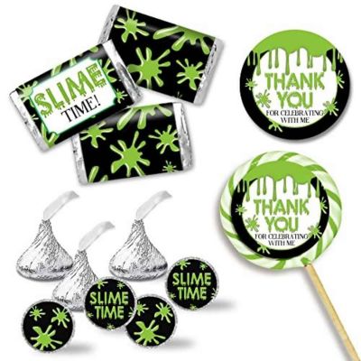 AmandaCreation Green Slime Birthday Sticker Bundle 429pc. Image 1