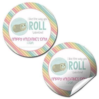 AmandaCreation Guinea Pig Valentine Envelope Seals 40pc. Image 1