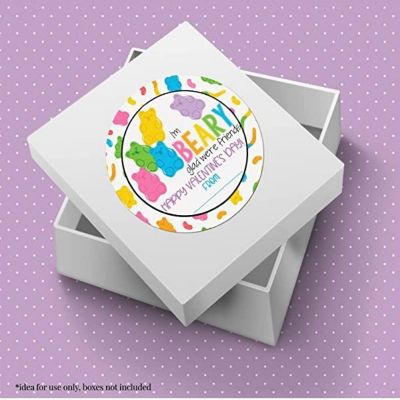 AmandaCreation Gummy Bears Valentine Envelope Seals 40pc. Image 2
