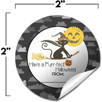 AmandaCreation Halloween Cat Envelope Seals 40pc. Image 3