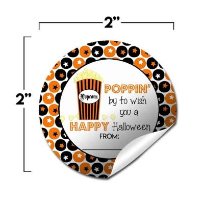 AmandaCreation Halloween Popcorn Envelope Seals 40pc. Image 1