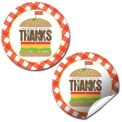AmandaCreation Hamburger BBQ Envelope Seals 40pc. Image 1