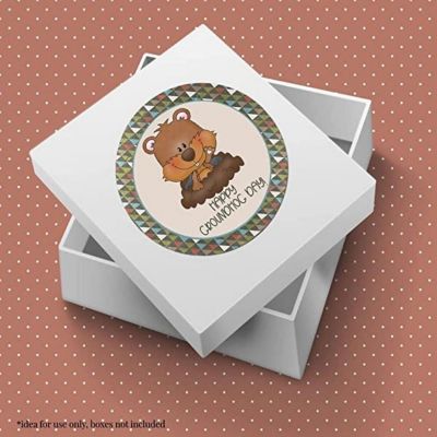 AmandaCreation Happy Groundhog Day Envelope Seals 40pc. Image 2