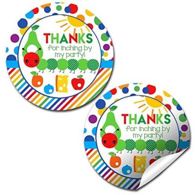 AmandaCreation Happy Hungry Caterpillar Envelope Seals 40pc. Image 1