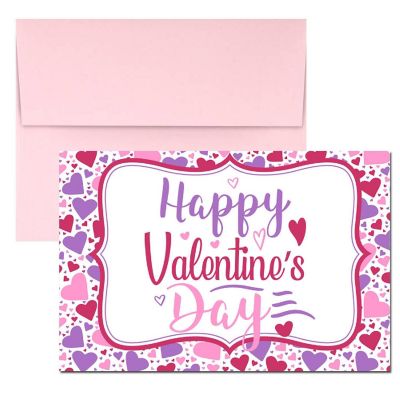 AmandaCreation Happy Valentine&amp;#8217;s Day Folded Card 2pc. Image 1