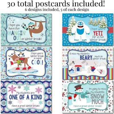 AmandaCreation Have a Great Winter Break Postcards 30pc. Image 1