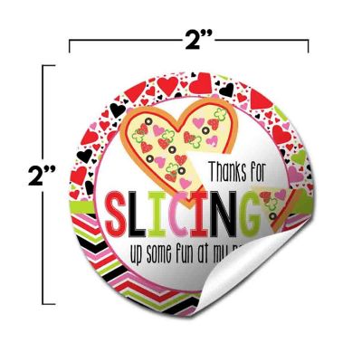 AmandaCreation Heart-Shaped Pizza Envelope Seals 40pc Image 1