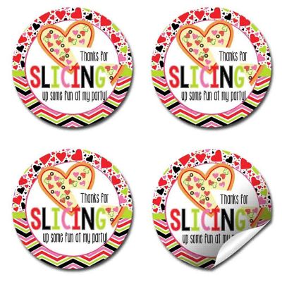 AmandaCreation Heart-Shaped Pizza Envelope Seals 40pc Image 3