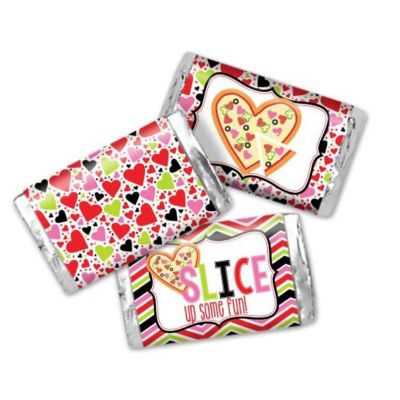 AmandaCreation Heart-Shaped Pizza Mini Candybar Wrappers 45pcs. Image 1