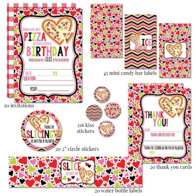 AmandaCreation Heart Shaped Pizza Party Bundle 381pc. Image 2
