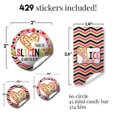 AmandaCreation Heart Shaped Pizza Sticker Bundle 429pc. Image 2