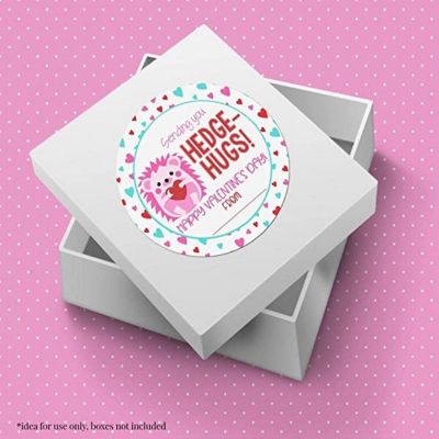 AmandaCreation Hedgehog Valentine Envelope Seals 40pc. Image 2