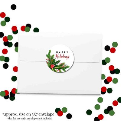 AmandaCreation Holly and Pine Envelope Seals 40pc. Image 2