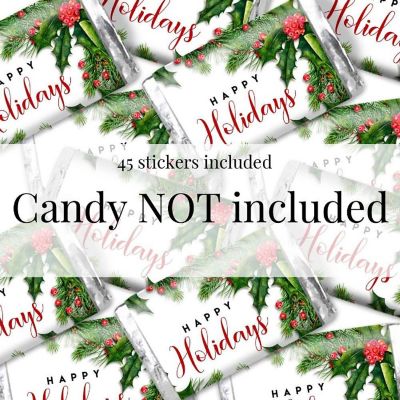 AmandaCreation Holly and Pine Mini Candybar Wrappers 45pc. Image 3