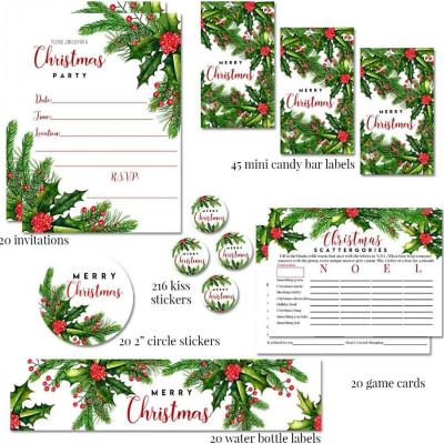 AmandaCreation Holly and Pine Party Bundle 381pc. Image 1