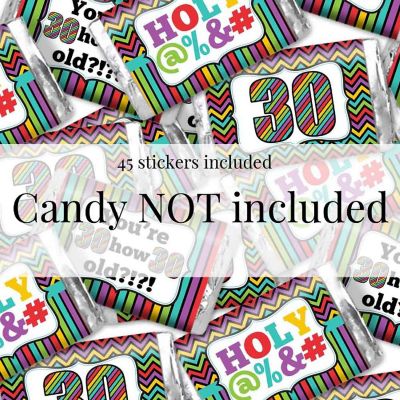 AmandaCreation Holy @%*# 30th Mini Candybar Wrappers 45pc. Image 1