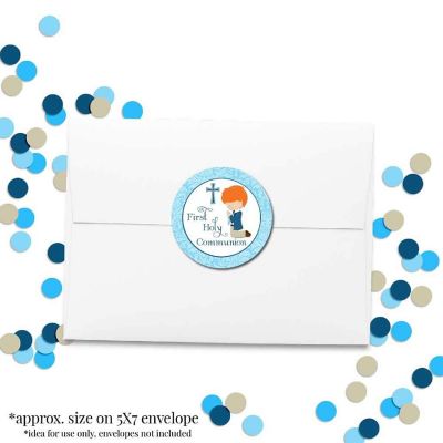 AmandaCreation Holy Communion Blue (Red) Envelope Seals 40pc. Image 3