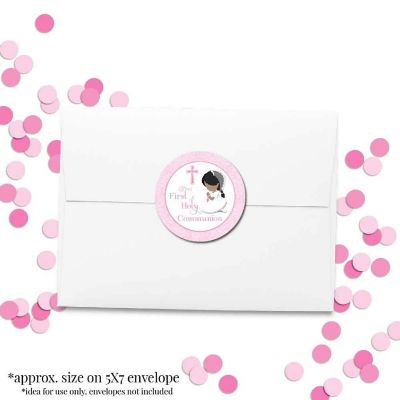 AmandaCreation Holy Communion Pink (dark) Envelope Seals 40pc. Image 3