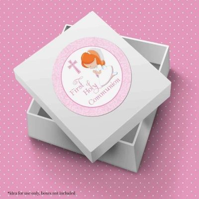 AmandaCreation Holy Communion Pink (Red) Envelope Seals 40pc. Image 2