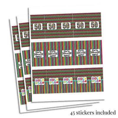 AmandaCreation Holy S@#! 50th Mini Candybar Wrappers 45pc. Image 1