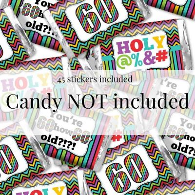 AmandaCreation Holy S@#! 60th Mini Candybar Wrappers 45pc. Image 1