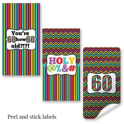 AmandaCreation Holy S@#! 60th Mini Candybar Wrappers 45pc. Image 2