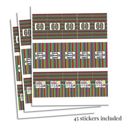 AmandaCreation Holy S@#! 60th Mini Candybar Wrappers 45pc. Image 3