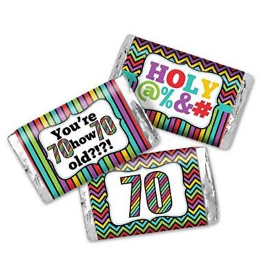 AmandaCreation Holy S@#! 70th Mini Candybar Wrappers 45pc. Image 1