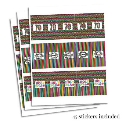 AmandaCreation Holy S@#! 70th Mini Candybar Wrappers 45pc. Image 1