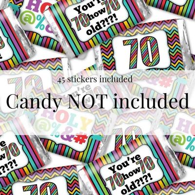 AmandaCreation Holy S@#! 70th Mini Candybar Wrappers 45pc. Image 3