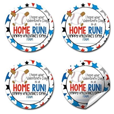 AmandaCreation Home Run Valentine Envelope Seals 40pc. Image 3