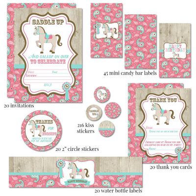 AmandaCreation Horse Back Riding Party Bundle 381pc. Image 2