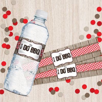 AmandaCreation I Do BBQ Water Bottle Labels 20pc. Image 1
