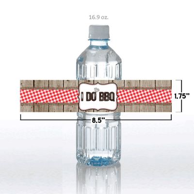 AmandaCreation I Do BBQ Water Bottle Labels 20pc. Image 2