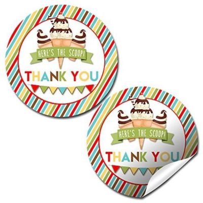 AmandaCreation Ice Cream Scoop Envelope Seals 40pc. Image 1