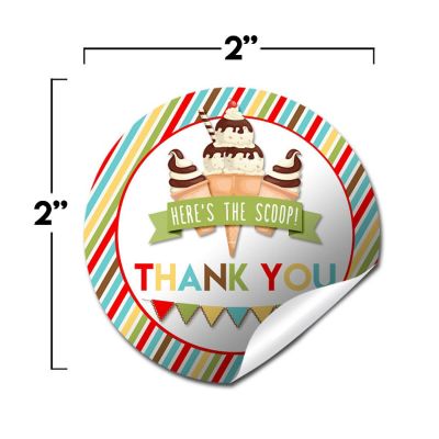 AmandaCreation Ice Cream Scoop Envelope Seals 40pc. Image 1