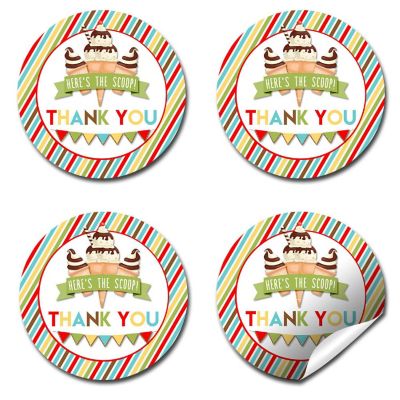 AmandaCreation Ice Cream Scoop Envelope Seals 40pc. Image 2